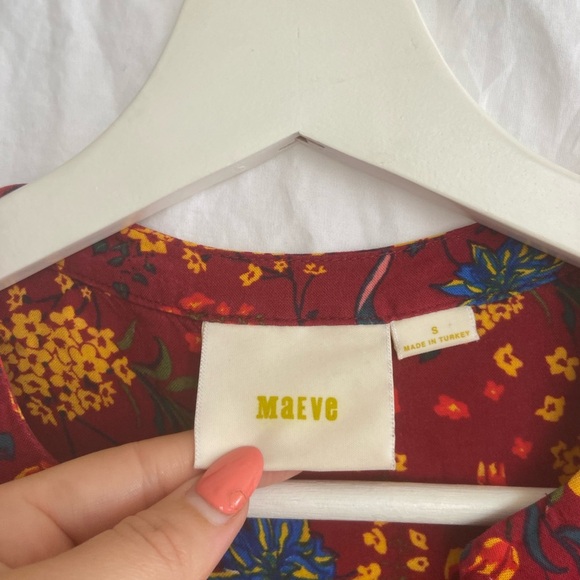 Anthropologie Maeve Floral Pintuck Boho Blouse Size Small - Picture 5 of 15